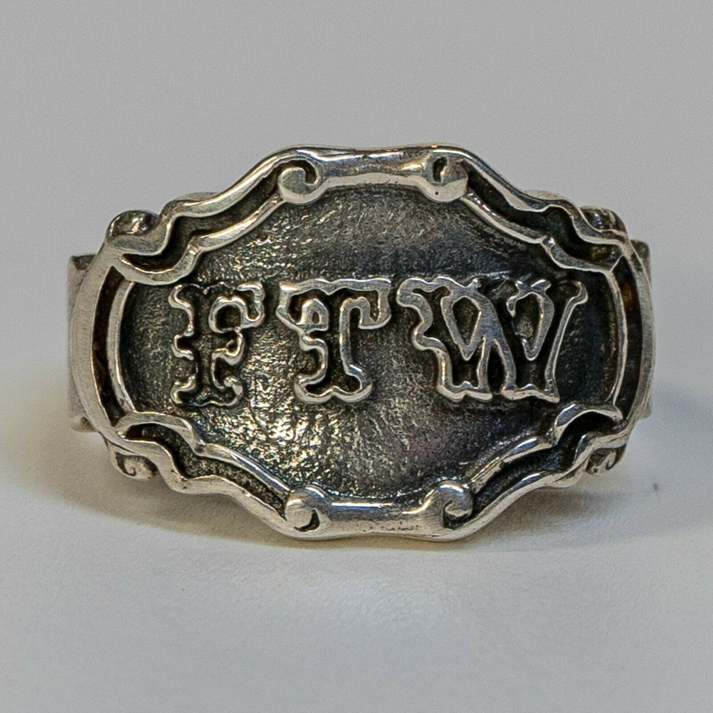 FTW F*** THE WORLD 925 silver Outlaw Biker Rock Ring Metal