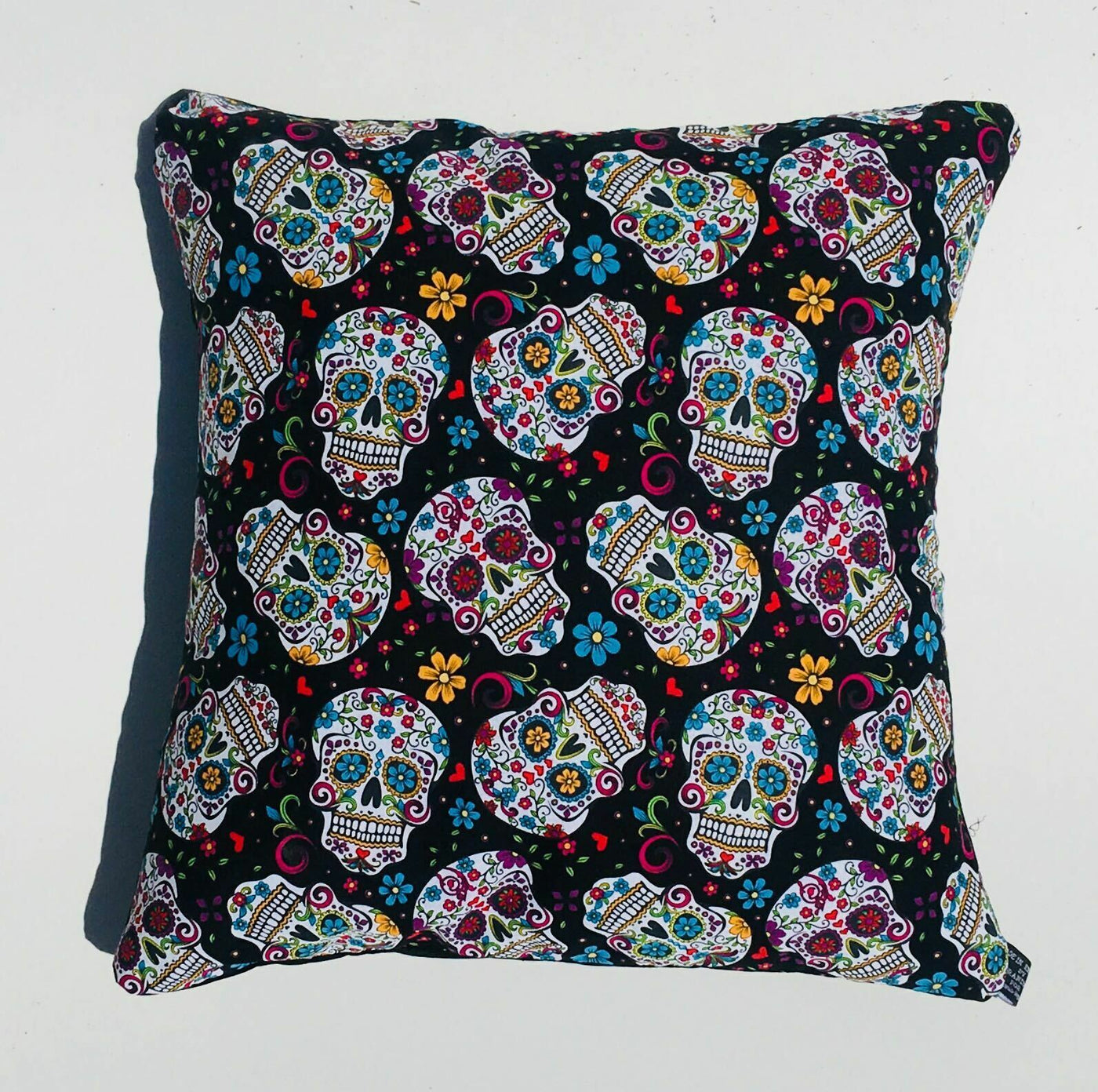 Sugar Candy Skull Cushion Cover Sofa Decorative Trendy Soft  Case fits 18" x 18"