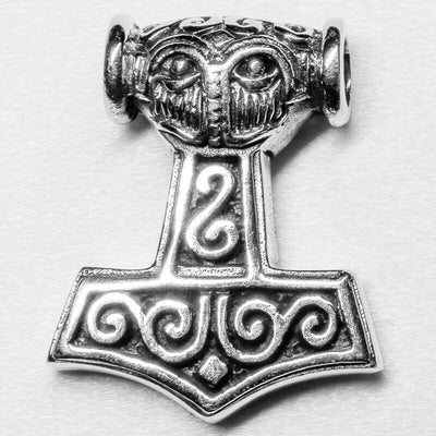 Thors Hammer Mjolnir Pendant 925 silver Viking Odin Biker Celtic feeanddave