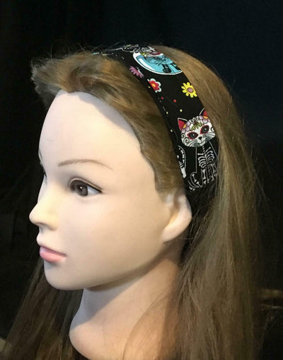 Day of the Dead Skeleton Cats Hair Band Hairband Headband Head