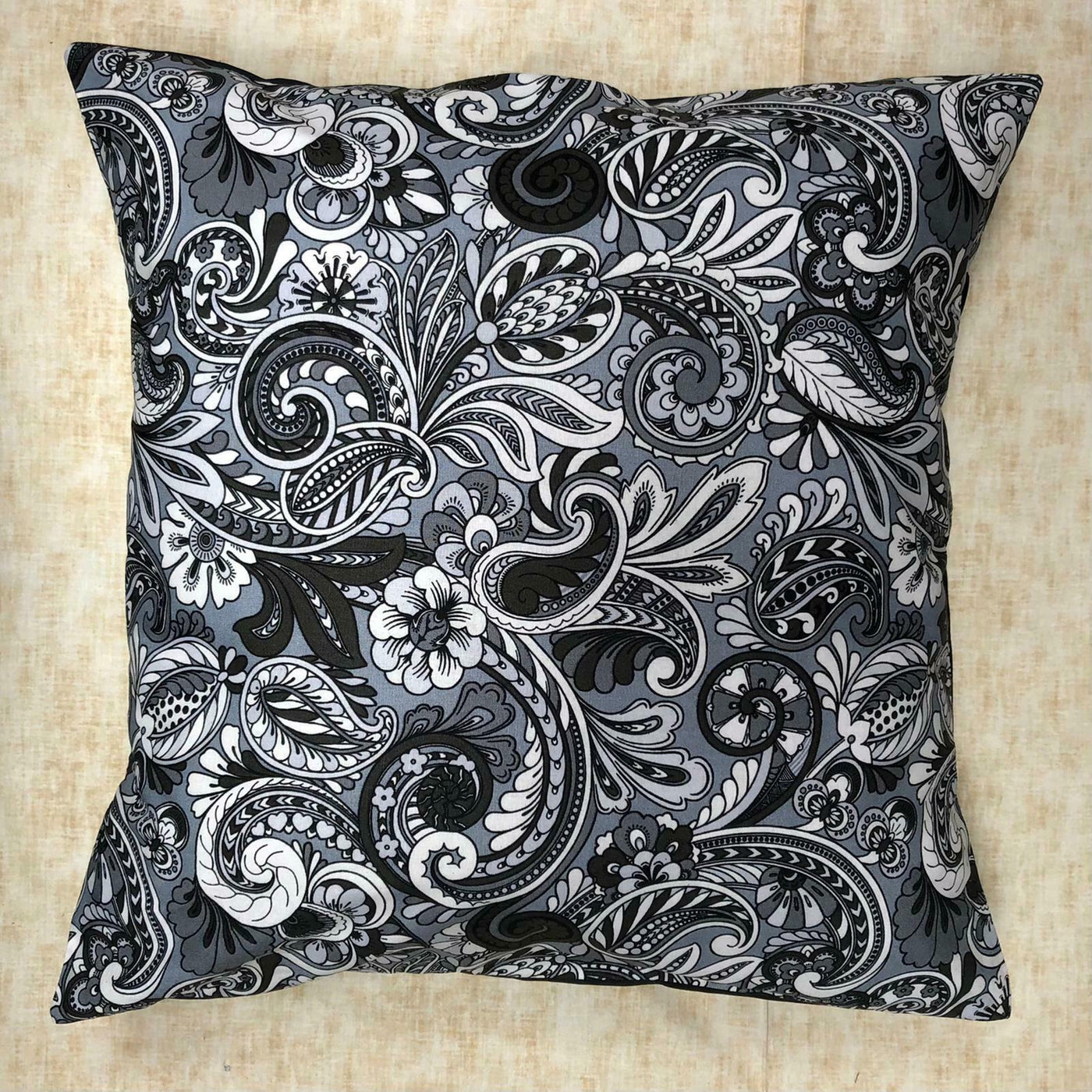 Paisley Baroque Mandala Cushion Cover Decorative Case fits 18" x 18" Cotton