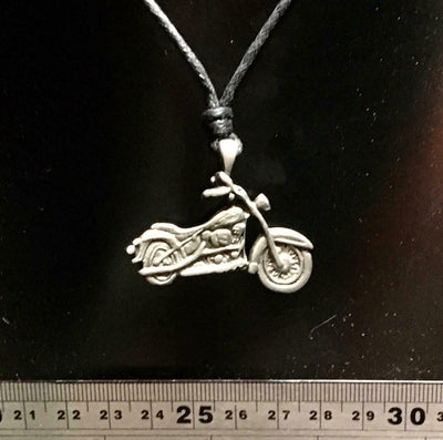 Motorbike Pewter Pendant Bike Biker Gothic Celtic Pagan Necklace