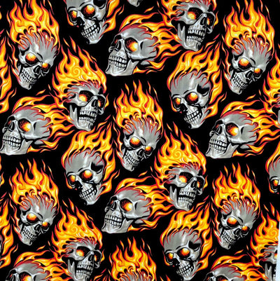 Skull on Fire -  Alexander Henry - 100% Cotton Fabric