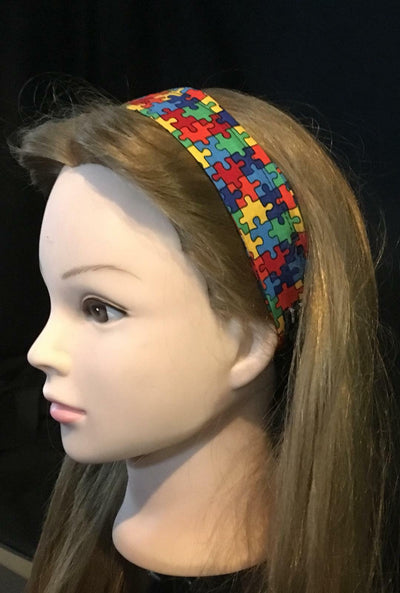 Rainbow Jigsaw Pieces Headband
