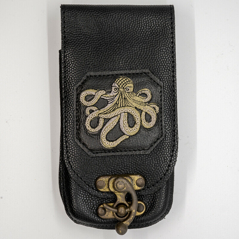 Leather Kraken Mobile Cell Phone Pouch