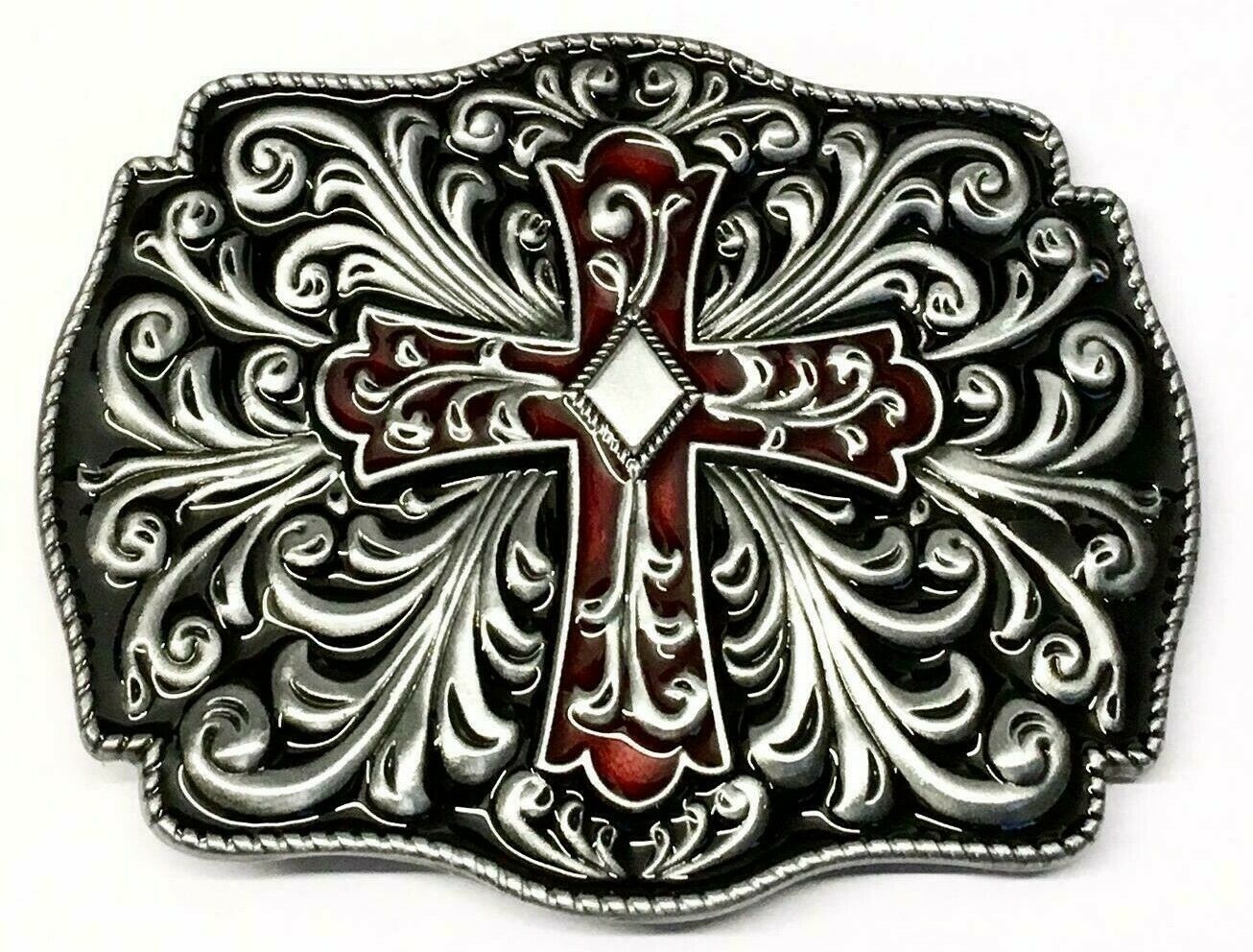 Gothic Cross Metal Belt Buckle Biker Celtic Pagan Viking Heraldic Norse