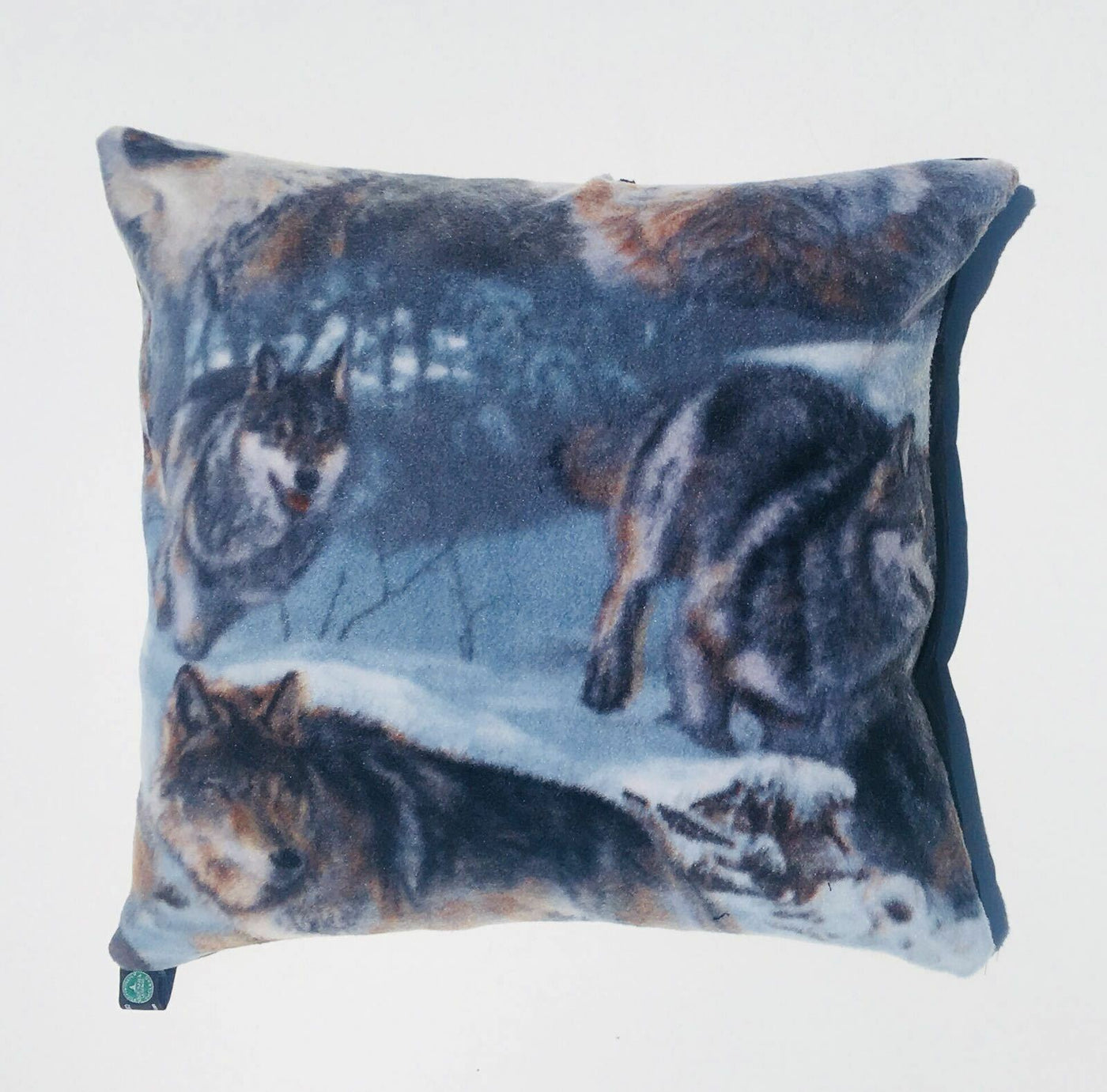 Wolf Fleece Cushion Cover Sofa Decorative Trendy Soft  Case fits 18" x 18"