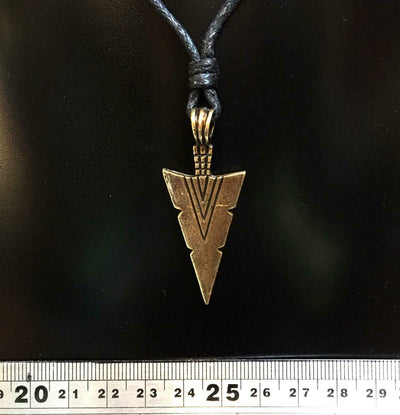 Arrow Head Pewter or Bronze Pendant