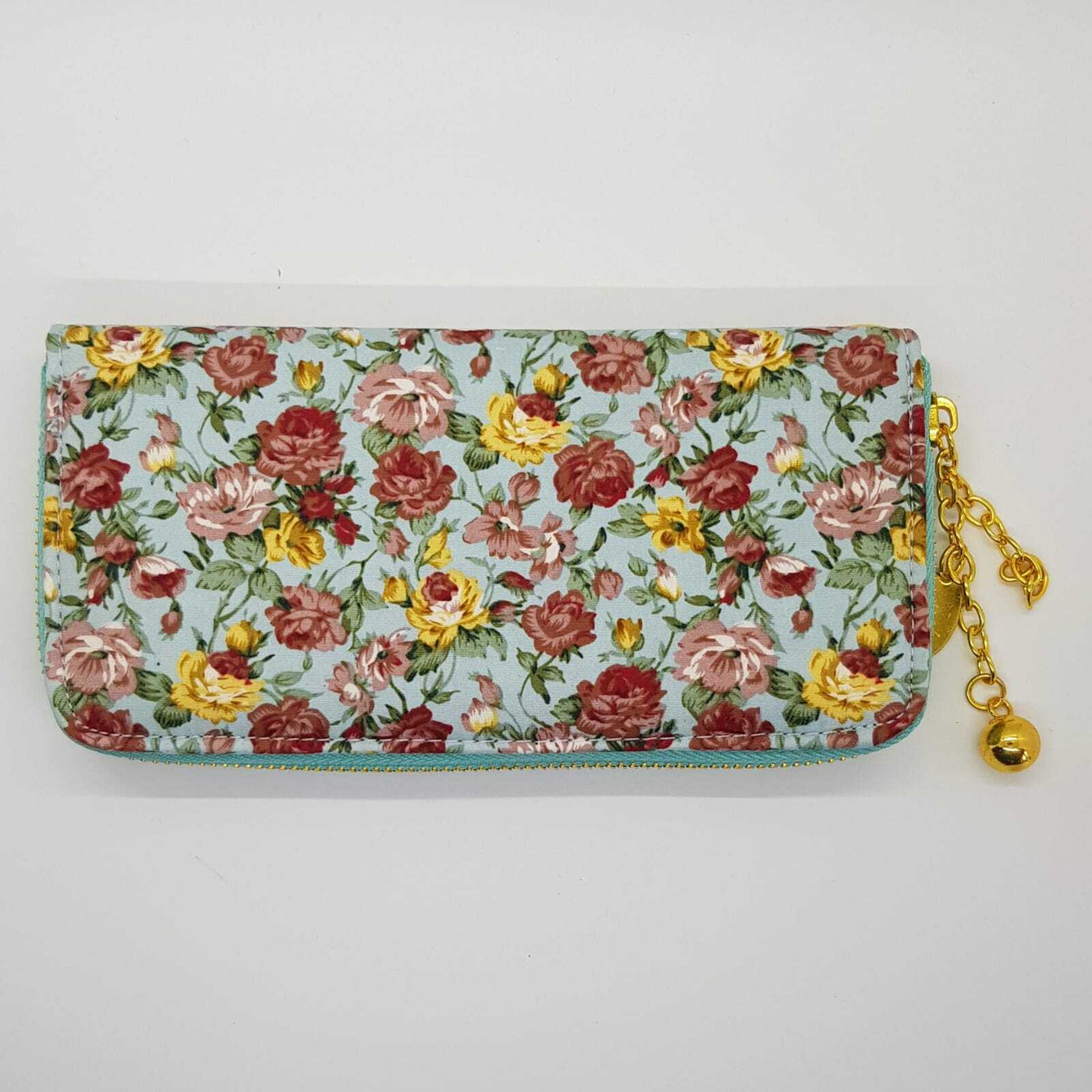 Pretty Floral Purse with zipped compartment for coins wallet notes clutch style