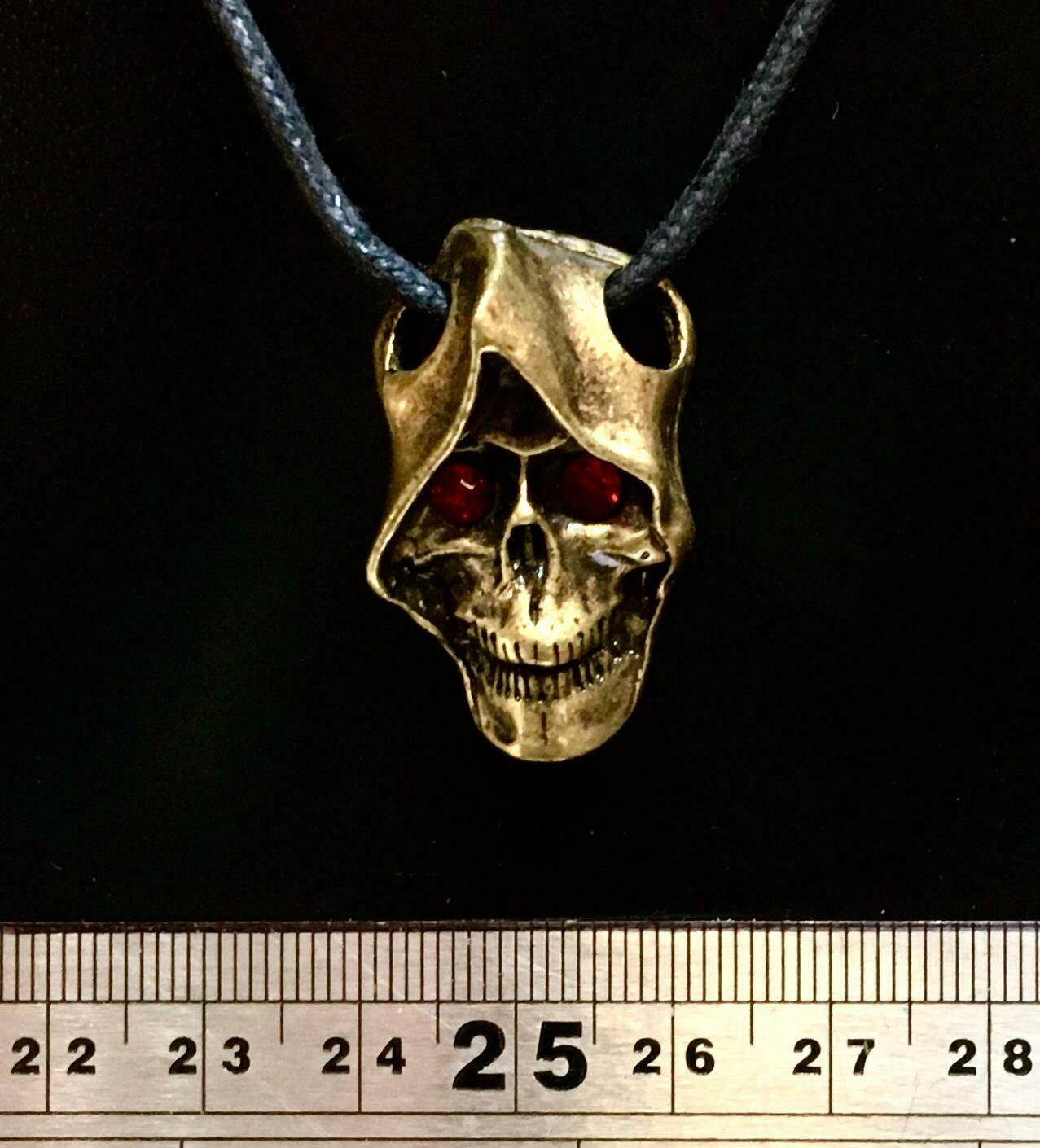 3D Grim Reaper Skull Hooded Pendant