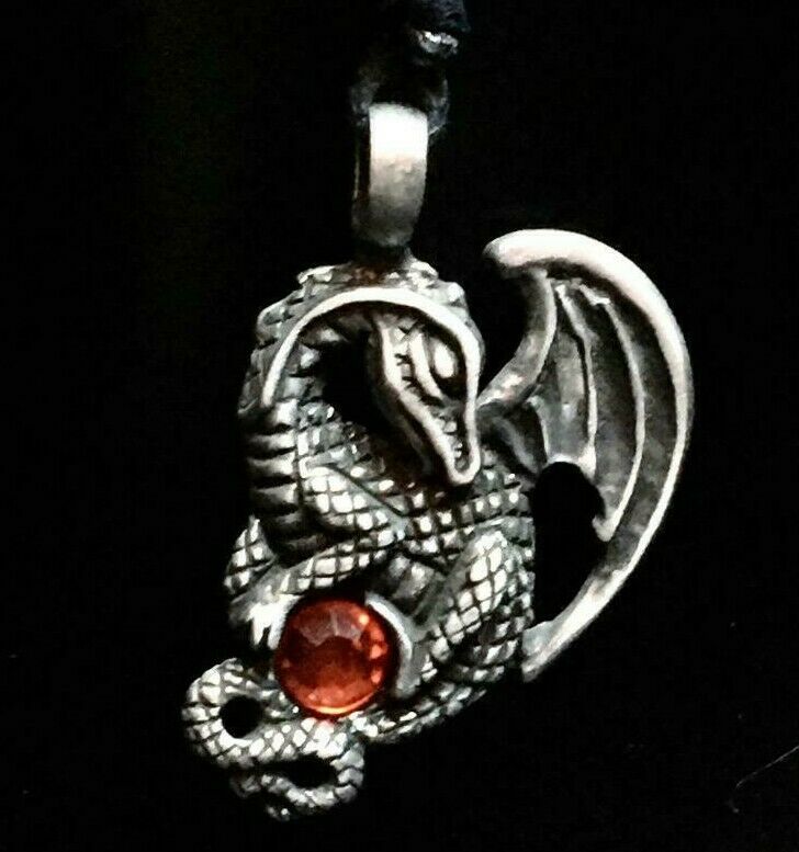 Dragon Pendant Magical Wicca Thrones Pagan Celtic Gothic Goth Biker Necklace