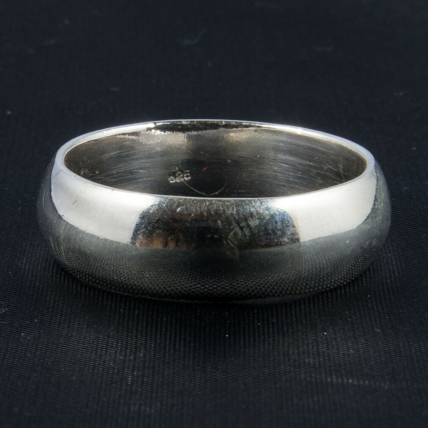 Wedding Band Ring Plain Promise Rounded Band .925 silver Biker feeanddave