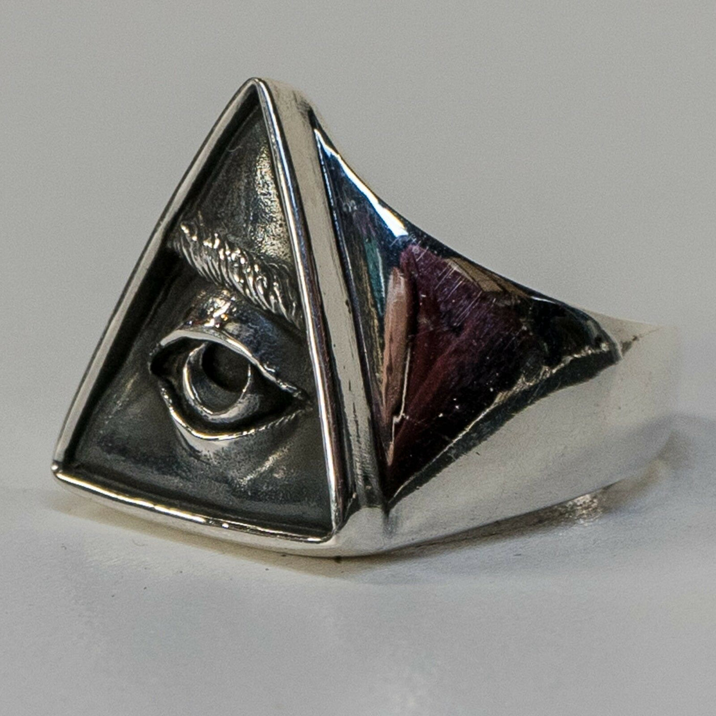 Illuminati Ring All Seeing Eye  .925 sterling silver