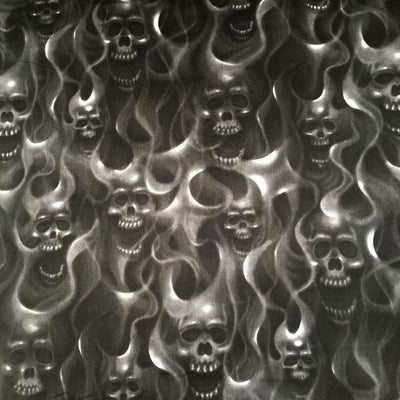 Flaming Skulls - Alexander Henry - 100% Cotton Fabric