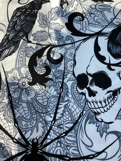 After Dark Raven & Spiders - Alexander Henry - 100% Cotton Fabric