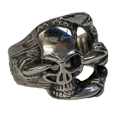 Eagle Claw Skull Ring 925 sterling silver Sizes M-Z