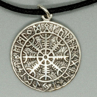 Nordic compass pendant made from 925 Solid Sterling Silver, comes with a black bootlace cord or you can add a chain to your order