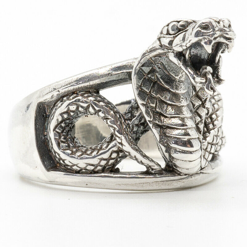 Cobra Snake Ring - .925 sterling silver