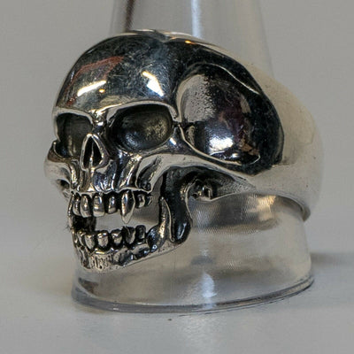 Vampire Skull Ring .925  silver Biker Heavy Metal Gothic Demon Devil