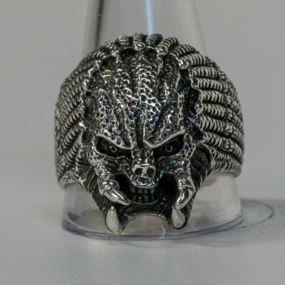 Predator Ring Movie Alien Mask Skull Monster 925 Silver Biker Cosplay feeanddave