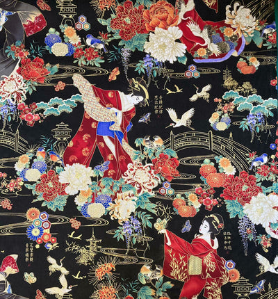 Geisha Girl Japanese - Timeless Treasures - 100% Cotton Fabric