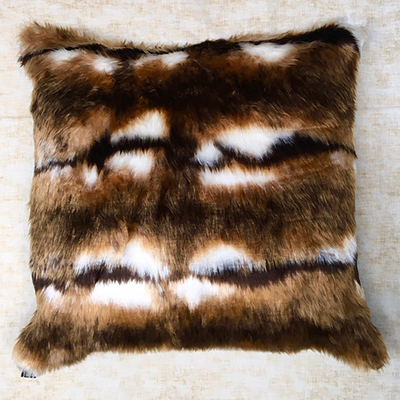 Reindeer Faux Fur Fluffy Scatter Cushion Cover Case fits 18 x 18 Cushion