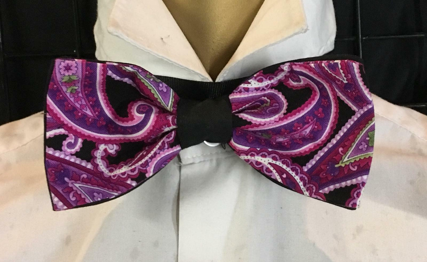 Paisley Bowtie Dickie Hair Bow Prom Pre-Tied Suit feeanddave