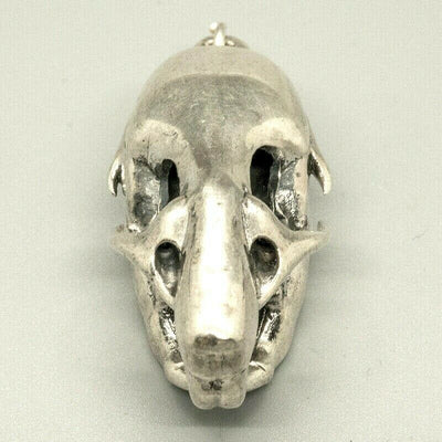 Skull Pendant 925 silver Biker Celtic Magic Pagan Biker Gothic Skeleton 3D
