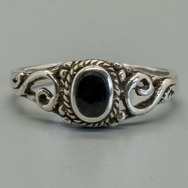 Gemstone Ring - Black Onyx - .925 sterling silver
