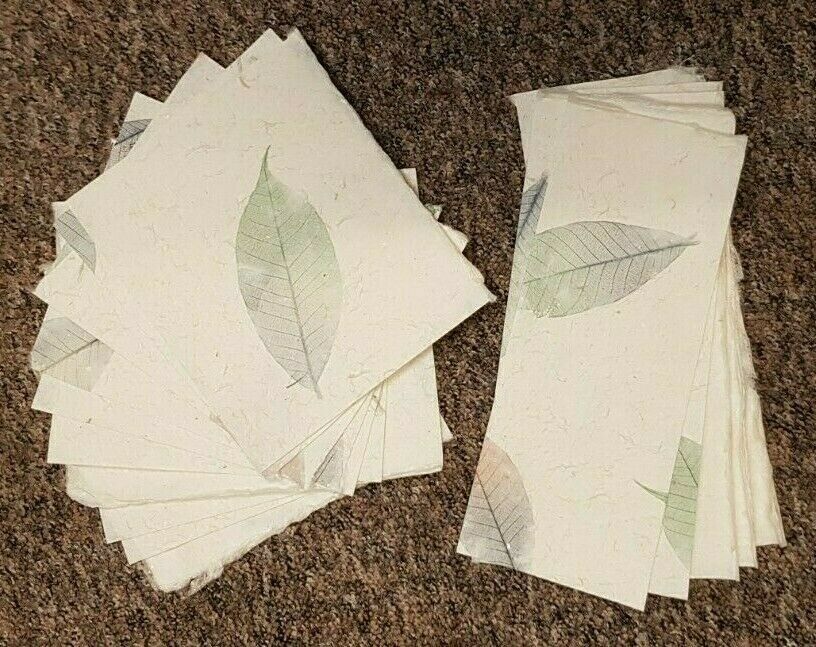 Handmade Mulberry Paper 10 sheets art/craft/decoupage/leaf wrap scrapbook