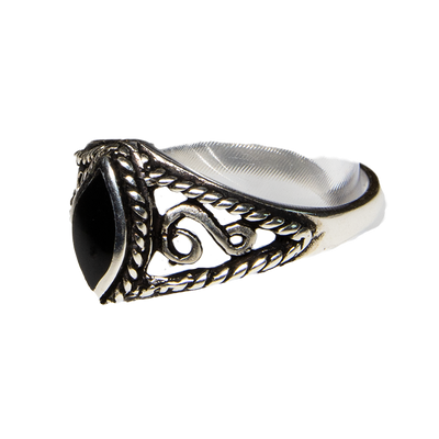 Black Onyx Ring - .925 sterling silver