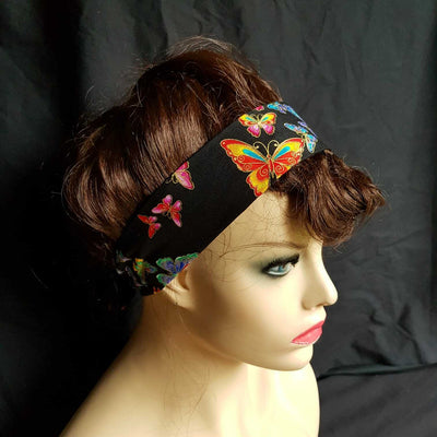 Butterfly Wired Headband - Timeless Treasures - 100% Cotton