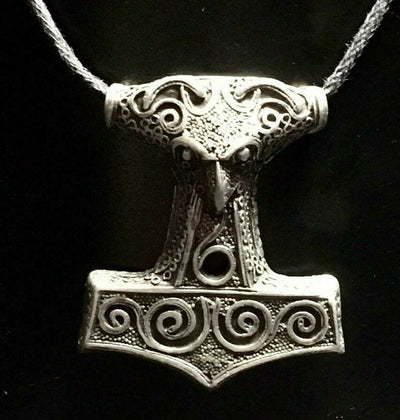 Thors Hammer Pewter Pendant Viking Odin Thor Symbol Celtic Pagan Necklace