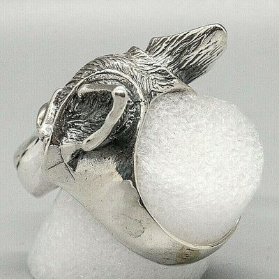 3D Viking Wolf Ring - .925 silver