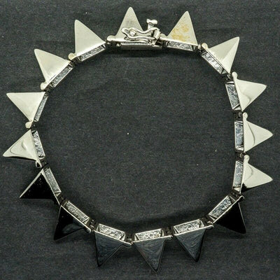 Spike Punk Bracelet .925 silver biker Gothic Pyramid Egypt goth retro cyber rock