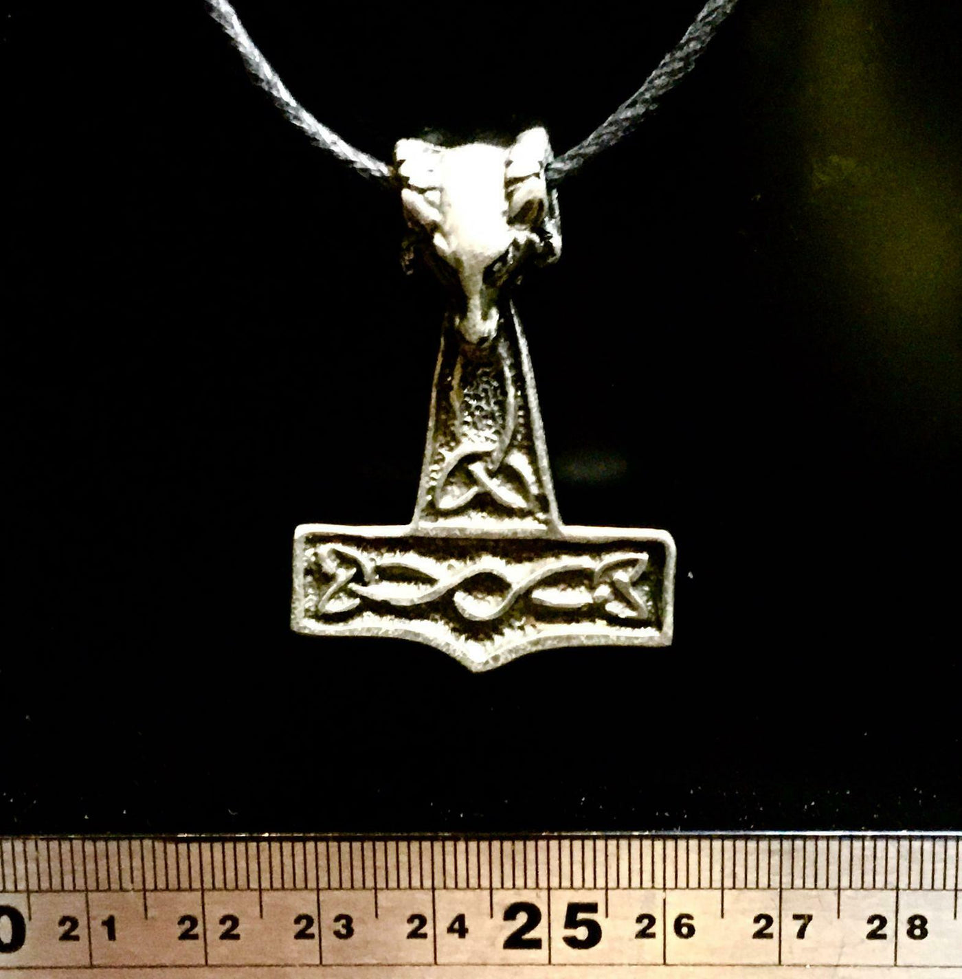 Thors Hammer Pewter Bronze Pendant Necklace Viking Mjolnir Odin Gothic Biker