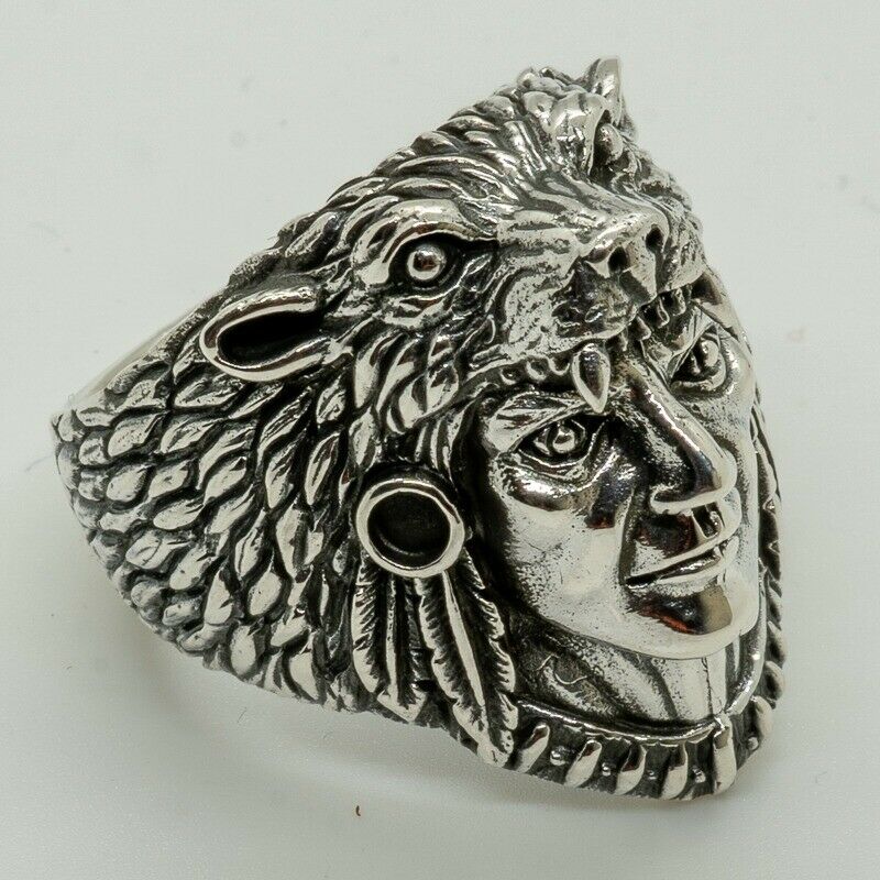Bear Headdress Ring - .925 sterling silver