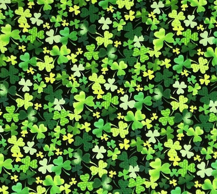 St Patrick’s day Irish Leprechaun shamrock Metre Timeless Treasures 100% Cotton