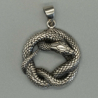 Entwined Snake 925 silver Pendant Pagan celtic viking nordic norse