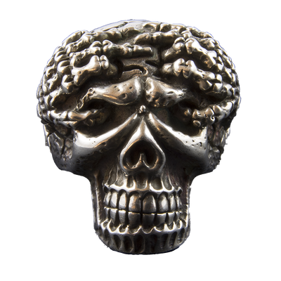 Skull Grabber Ring .925 solid sterling silver Metal Biker Gothic Punk