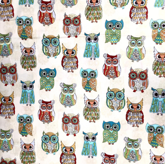 Owl - Timeless Treasures -100% Cotton Fabric