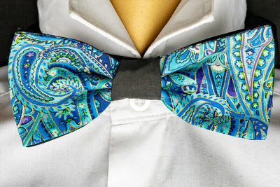 Paisley Bow Tie Hair Bow Neck Tie Prom Bowtie Dickie  Feeanddave