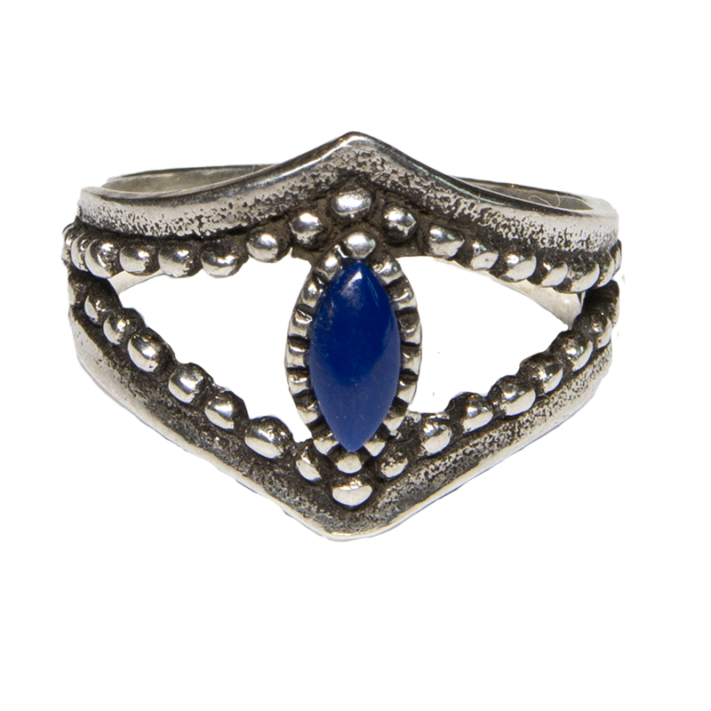 Lapis Lazuli Natural Gemstone Bling Ring 925 silver Sizes L-R feeanddave