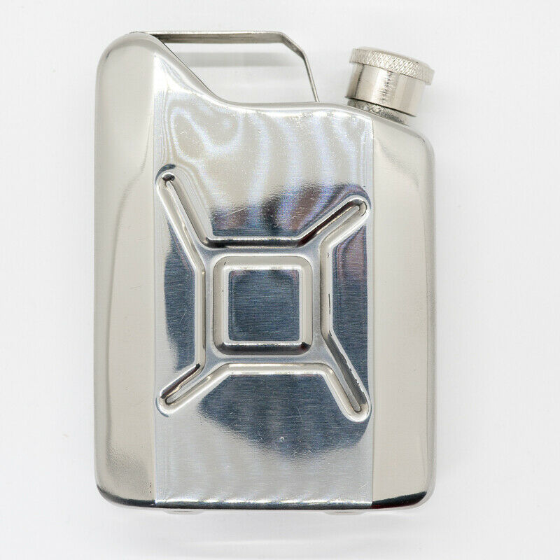 Hip Flask jerry can stainless steel spirits whisky drink feeanddave
