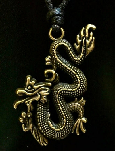 Chinese Dragon Pendant - Bronze