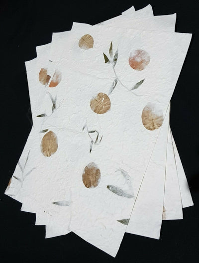 Bougainvillea Handmade Mulberry Paper - 3 sheets A4