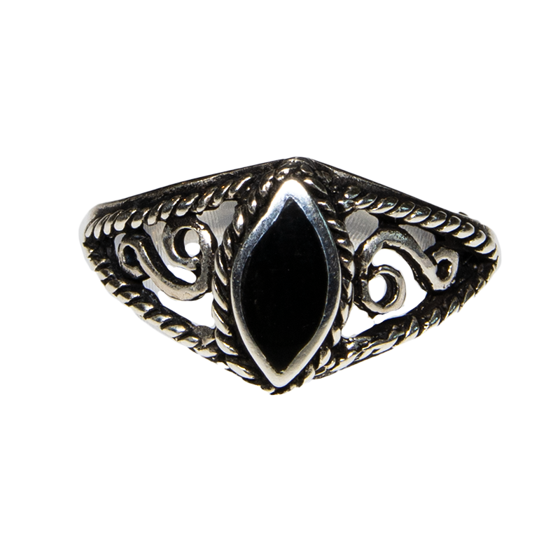 Black Onyx Ring - .925 sterling silver