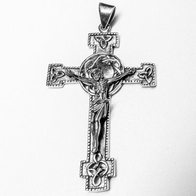 Crucifix Cross Pendant - .925 sterling silver