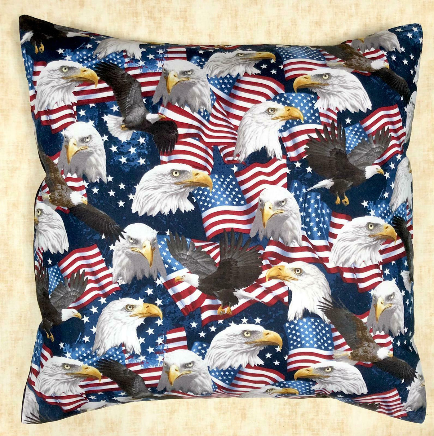 Eagle American Flag USA Designer Cushion Cover Case fits 18"x18" Cotton