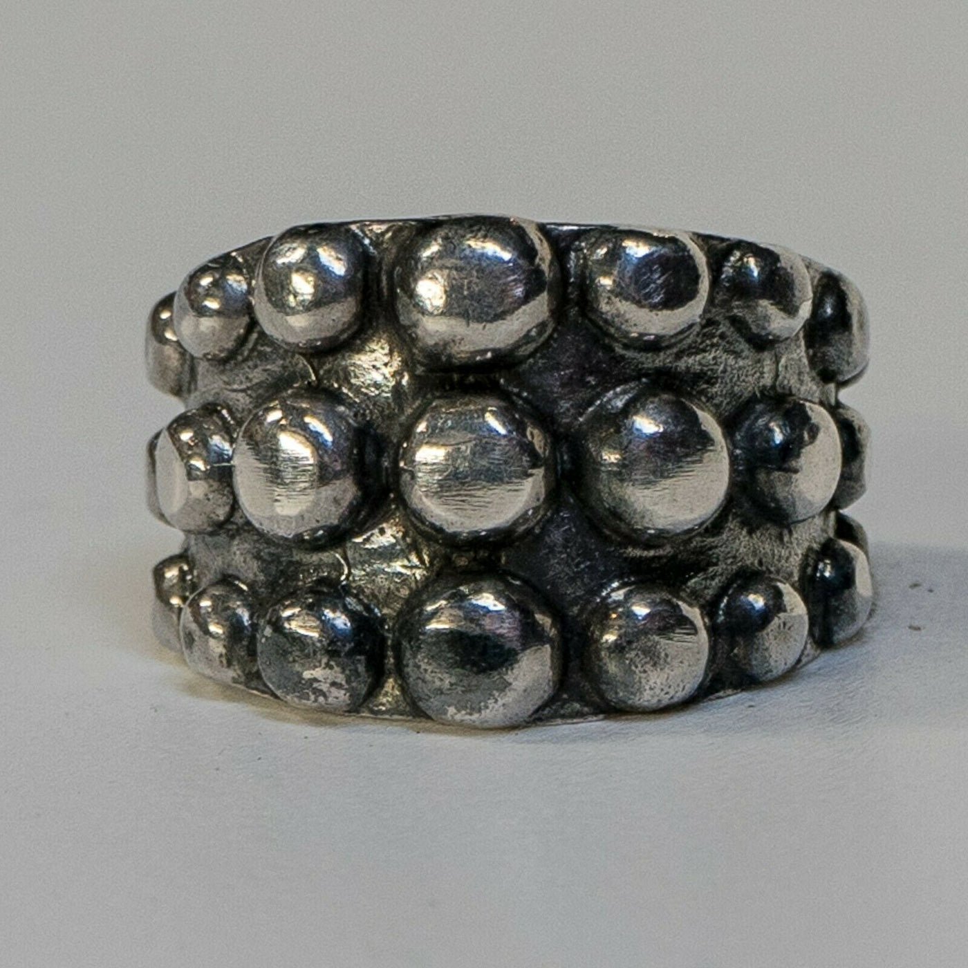 Bubbles Dots Chunky Ring - 925 solid sterling silver